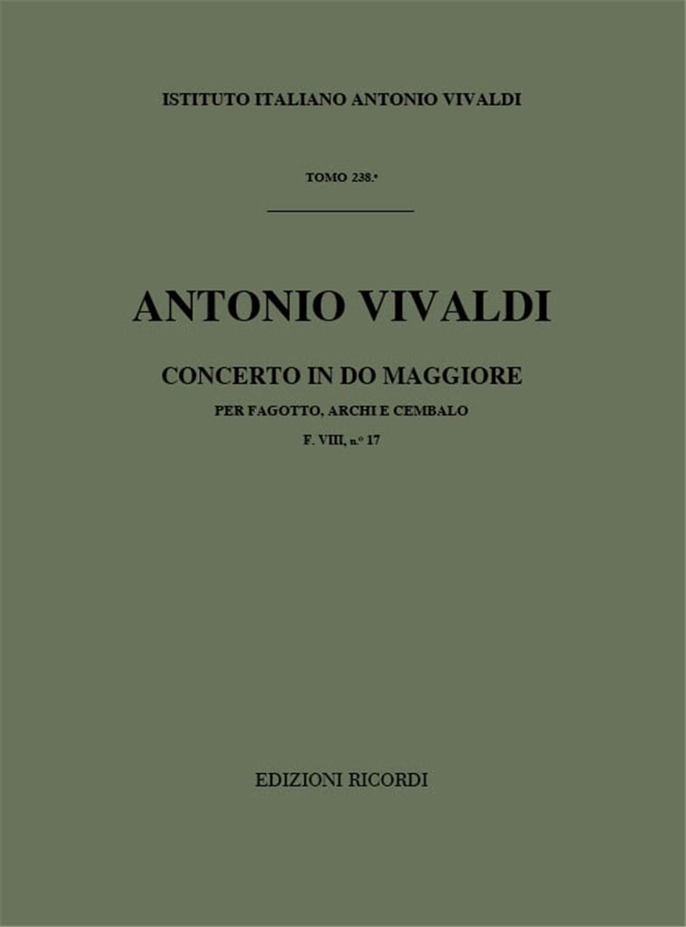 Concerti Per Fg., Archi E B.C.: In Do Rv 472